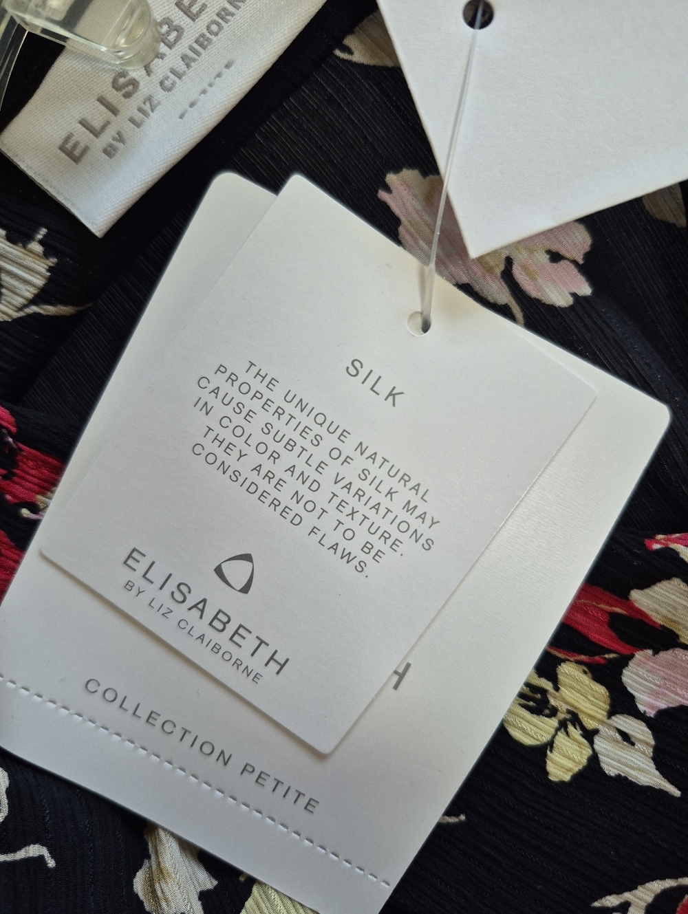 Elisabeth By Liz Claiborne Silk Floral Blouse - Picture 6 of 6